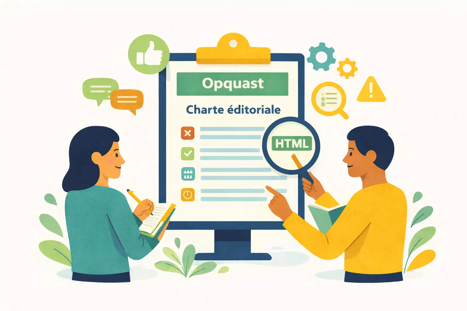 Opquast pour contributeurs : les règles à formaliser dans une charte éditoriale