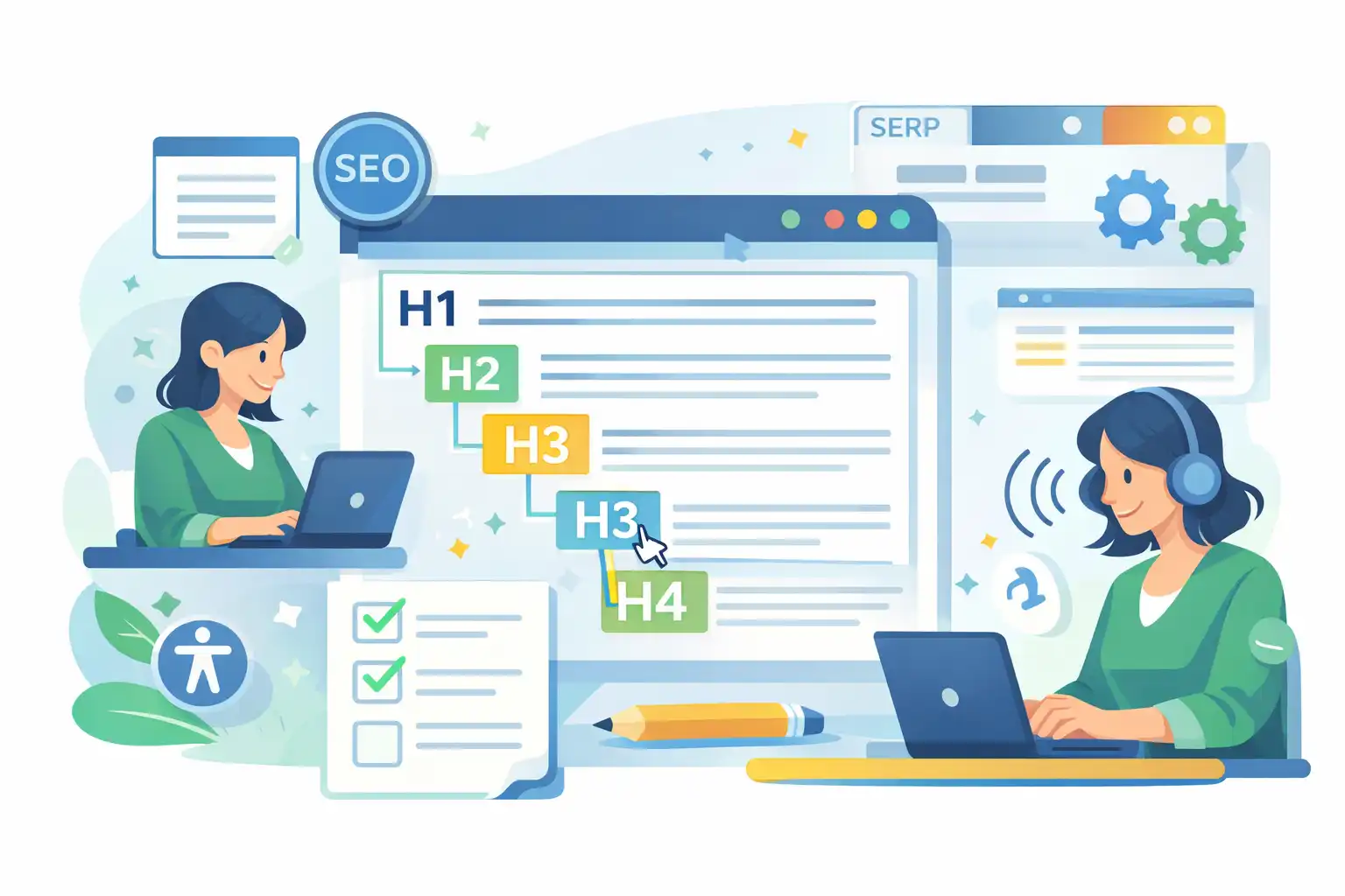 Titres Hn : structurer un contenu pour humains, SEO et lecteurs d’écran