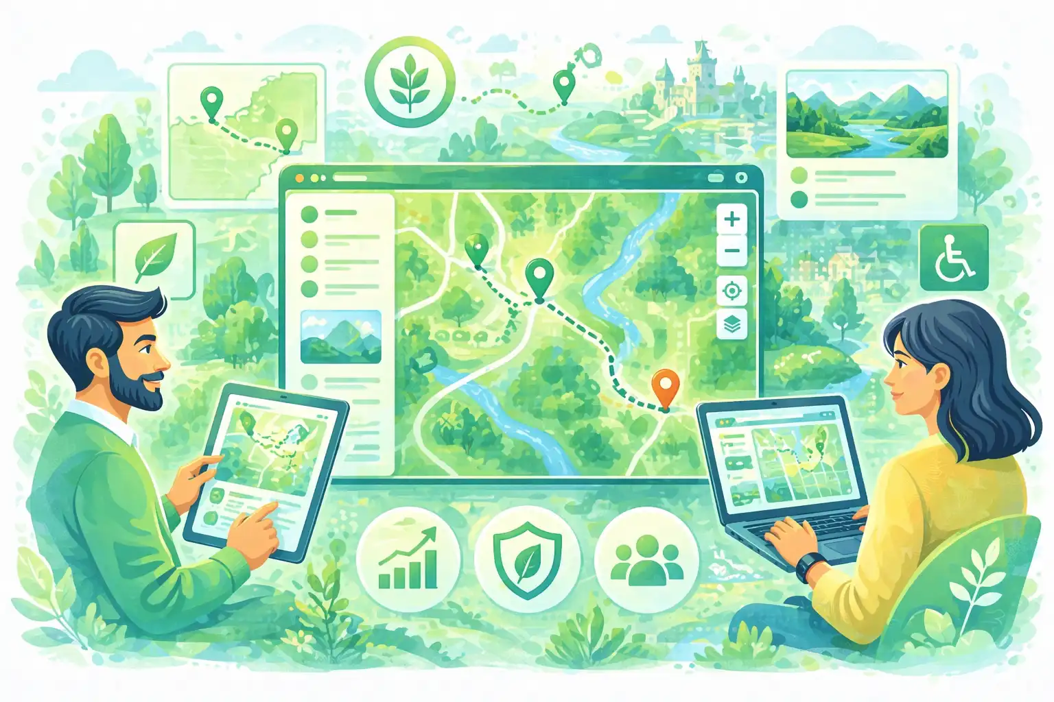Cartes interactives : alternatives légères et accessibles pour territoires et itinéraires